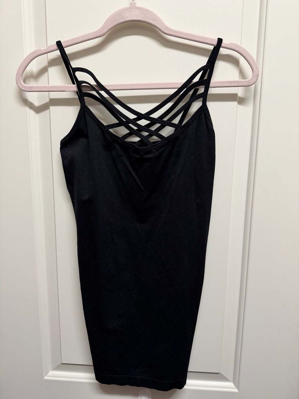 Zenana Outfitters Seamless Triple Criss Cross Strappy Cami Tank Top
